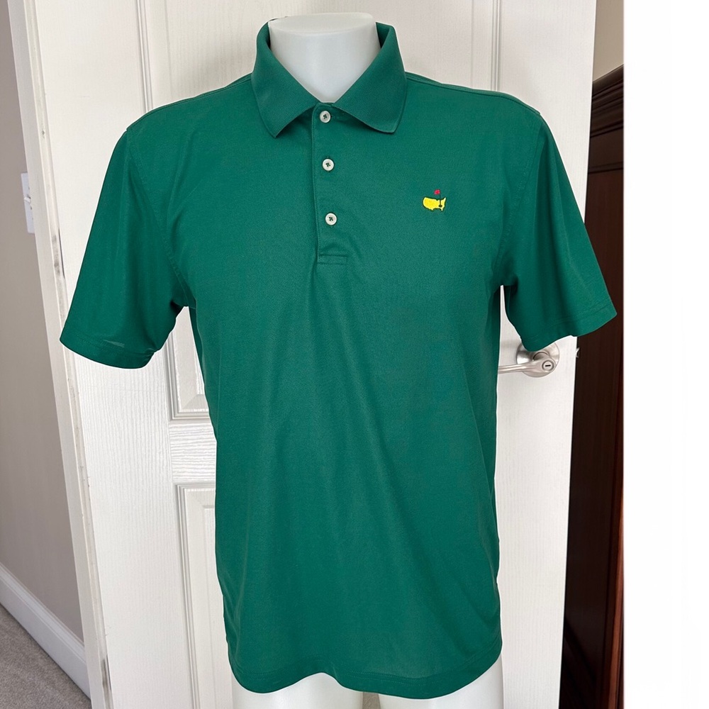 Masters Tech Green Polo Shirt with Yellow Logo